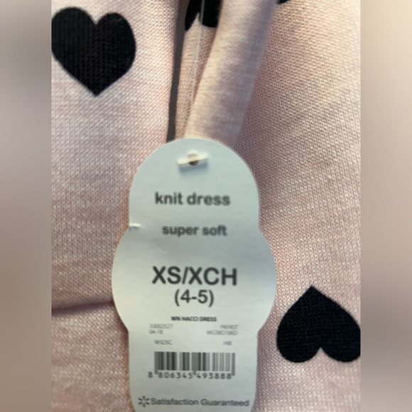 Wonder Nation Light Pink Dress with Black Hearts - Picture 2 of 6